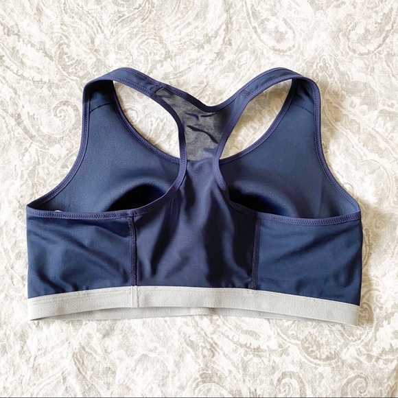 NIKE Sports Bra Navy Blue Gray XL NEW - Picture 7 of 7